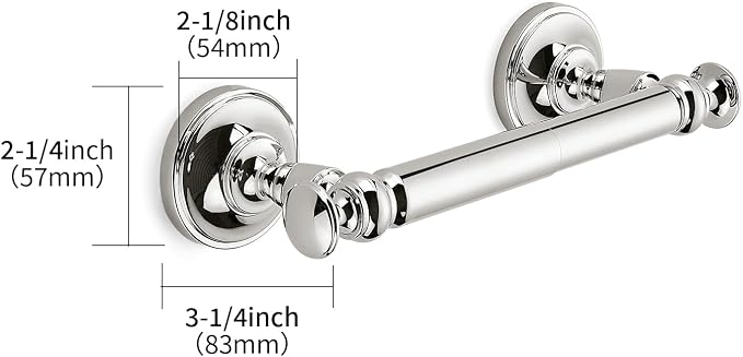2 Pack Double Post Toilet Paper Holder Vibrant Polished Nickel Tissue Roll Holder for Bathroom Organization and Storage Single Double Toilet Tissue Holder Wall Bathroom Accessories