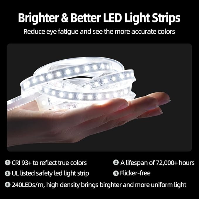24" x 36" Oval Backlit LED Lighted Bathroom Mirror with Lights | Pill-Shaped Vanity Mirror for Wall, Anit-Fog, Stepless Dimmable, Memory Function, Frameless, Shatter-Proof, CRI≥93
