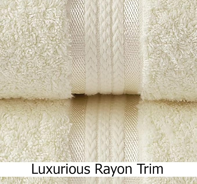COTTON CRAFT Ultra Soft Washcloths -12 Pack- 12x12-100% Cotton Facecloths - Baby Wash Cloths - Absorbent Quick Dry Everyday Luxury Hotel Bathroom Kitchen Spa Gym Pool Camp Dorm - Easy Care - Ivory | Large 12x12 inch Ivory Wash Cloths - Plush 580 GSM Ab...