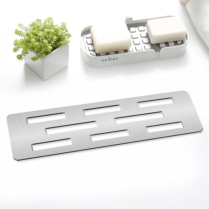 12 Inch Shower Niche Shelf Brushed 316 Stainless Steel Finish Tile Insert | Rectangular Shelf for 12 Inch Tile Prefabricated Niches, Fits 1/8 Inch Grout Lines, Shower Niche Insert Brushed 316 Stainless