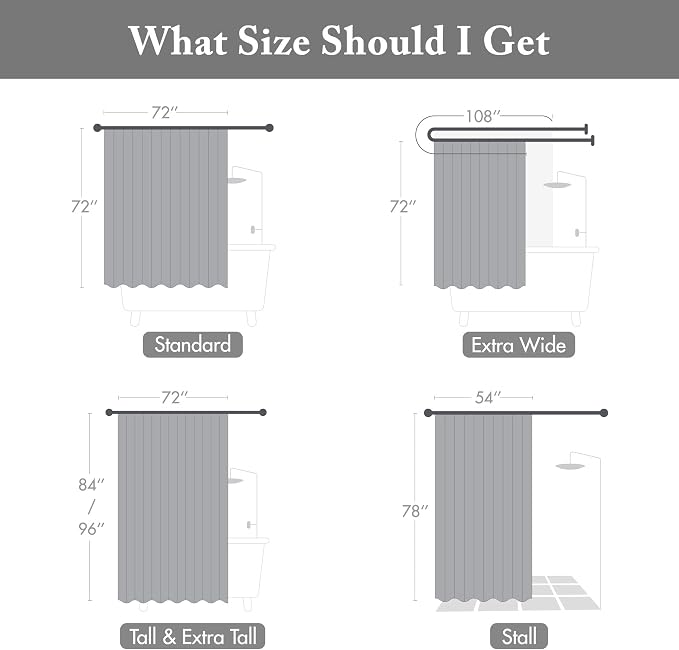 Madison Park Bathroom Shower Curtain, 72 x 84 Extra Long, Faux Silk, Black | Modern Classic, Light Sheen, Pieced, Striped, Microfiber, Machine Washable, OEKO-TEX Certified, Amherst
