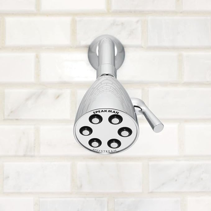 Speakman, Satin S-2252-AB-E2 Signature Brass Icon Anystream Adjustable Shower Head, 2.0 GPM