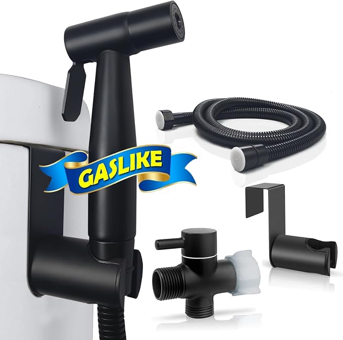 Handheld Bidet Sprayer, Toilet Cleaning, Baby Diaper, Hygienic Cleanup, Quick and Easy Installation, Multiple Uses, Stainless Steel, Brushed Finish