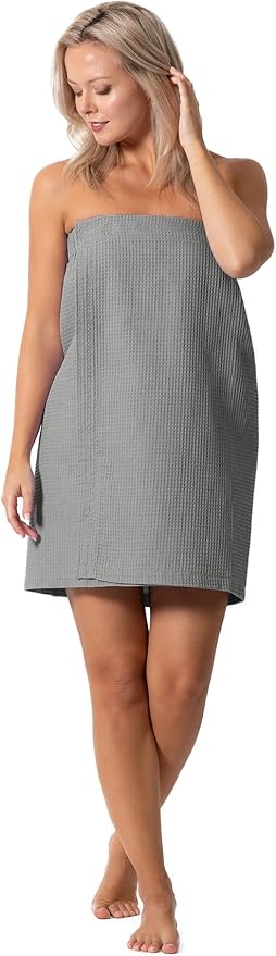 Women’s Waffle Spa Body Wrap with Adjustable Closure