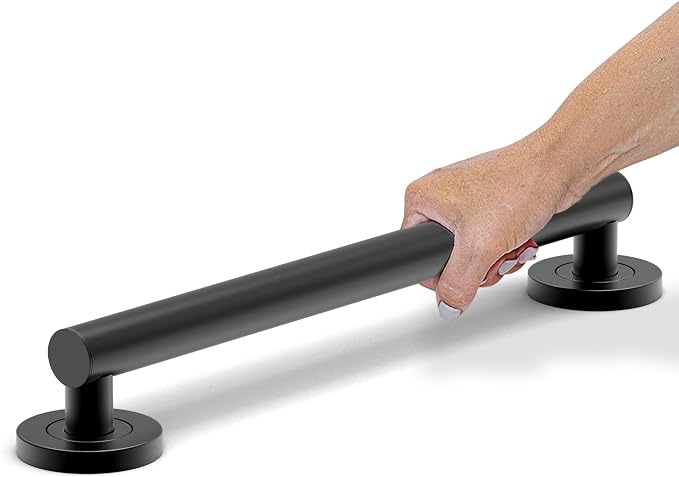 ADA Compliant Grab Bar, 500lbs Weight Support for Bath Safety (16 inch, Matte Black)