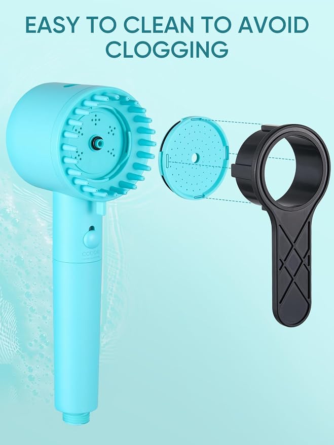 Filtered Shower Head with Handheld, Showerhead with Filters Emerald green | Cobbe Filtered Shower Head with Handheld Built-in Power Wash - Remove Chlorine - Reduces Dry Itchy Skin, Emerald green