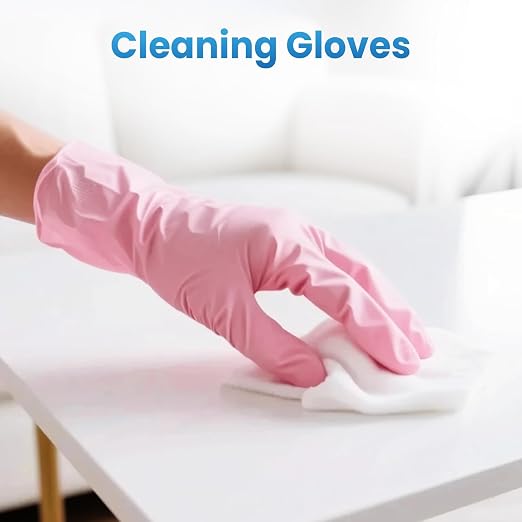 Borje Pink Nitrile Gloves, 100 Count Disposable Gloves, Large | Latex & Powder-Free, Food Safe, Cleaning, Esthetician, Cooking