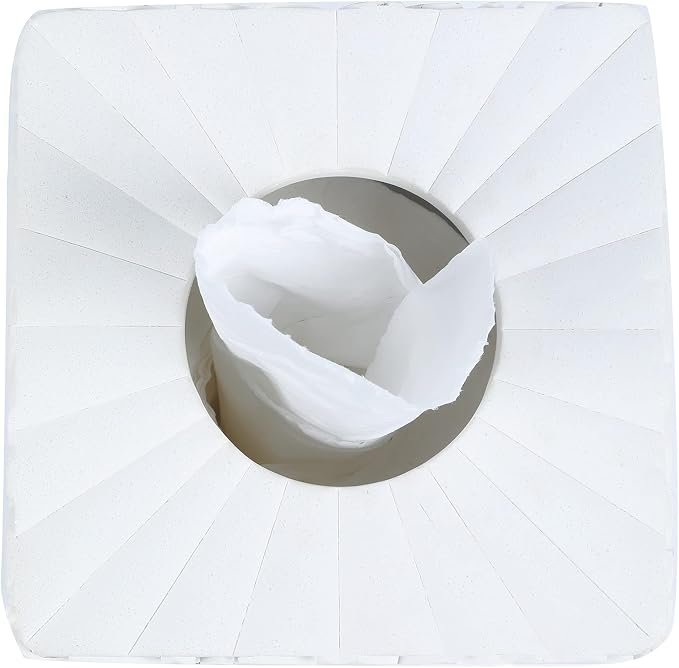 Hymmah Modern Square Tissue Box Cover Holder,Bathroom Accessories Decor Unique Design Tissue Box Cover for Bathroom Vanity Counter Tops Also Great for Bedrooms and Living Rooms