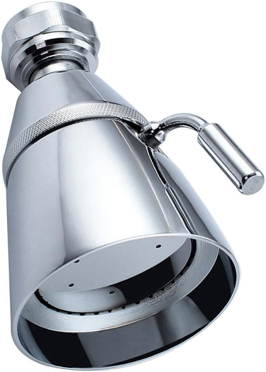 Angle Simple Shower Head High Pressure, Brass Shower Sprayer G 1/2, Chrome | High Flow Rinsing, Swivel Joint to Change Position, Adjustable Lever for Gentle Stream, Use in Bathroom or Outdoor