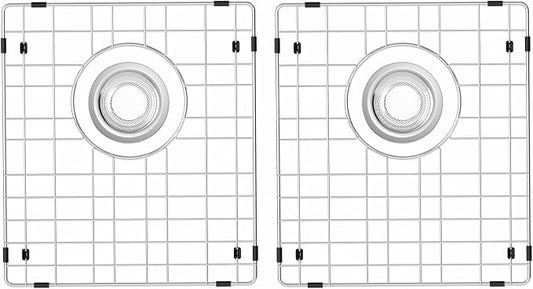 2Pack Sink Protector Grid 13" x 15", Stainless Steel Sink Protectors for Kitchen Sink, Rust Resistant Sink Grate for Bottom of Kitchen Sink with Sink Strainers