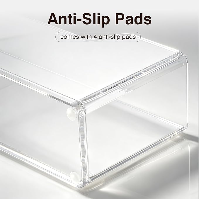 Kordory Clear Acrylic Vertical Guest Towel Holder, Medium Napkin Holder | Waterproof Splash Resistant, Fits Disposable Hand Towels, Ideal For Bathroom, Kitchen, Dining Table, Home, Hotel & Office