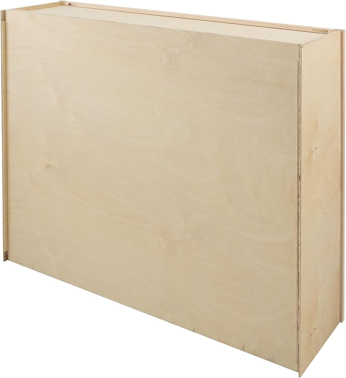 Quicklock RTA (Ready-to-Assemble) 42" Tall Wall Kitchen Cabinets - Shaker Style | 100% Hardwood | Made in America | Soft Close Hardware (12" D x 42" W x 42" H Blind Corner, Raw Maple)