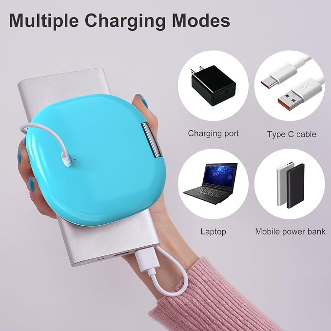 Mocado Compact Mirror with Light-4 Inches Compact 1x/10x Magnifying Mirror | Double Sides Lighted, 3 Colors Lighting, 0-100% Brightness, Diammable Touch, 1200mAh Rechargeable, For Pocket, Purse
