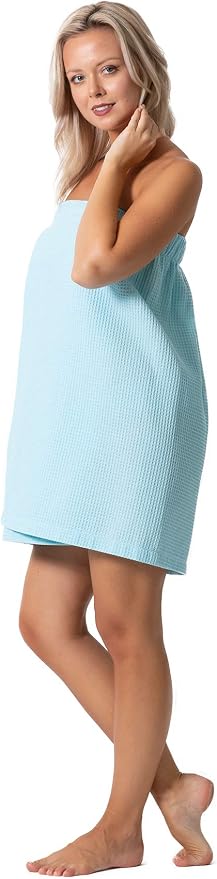 Women’s Waffle Spa Body Wrap with Adjustable Closure