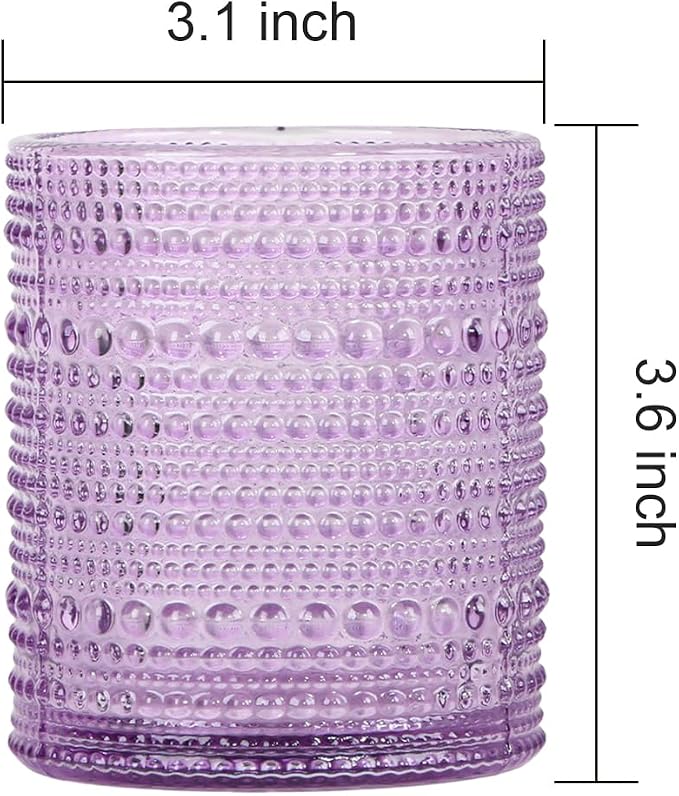 Glass Toothbrush Holder, Purple Bathroom Toothbrush Holder Set, 10oz Bathroom Tumbler Cup, Bathroom Storage Cup Organizer for Tooth Brush, Toothpaste and Makeup Brush