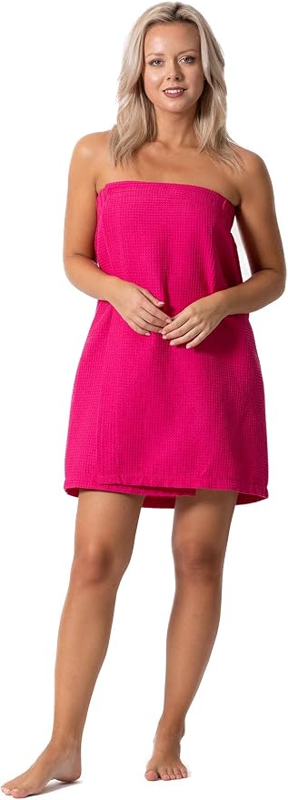 Women’s Waffle Spa Body Wrap with Adjustable Closure