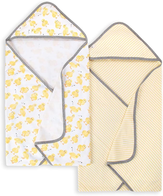 Burt's Bees Baby Infant Hooded Towels, Unisex Bath Essentials, 2-Pack | Soft and absorbent knit terry 100% organic cotton baby hooded towel that is durable and soft, measures 29" x 29"