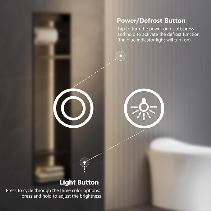 NEWBULIG 32"x 40" LED Bathroom Mirror with Lights, Anti-Fog, Backlit + Front Lit, Lighted Bathroom Vanity Mirror for Wall, Memory Function, Dimmable, Tempered Glass, Shatter-Proof