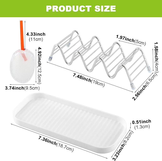 Wavy Soap Holder for Shower, 304 Stainless Steel Shampoo Bar Holder with Drainage Tray & Foaming Net for Shampoo Bar, Conditioner Bar, Kitchen Sink Countertop (3 Compartment Soap)