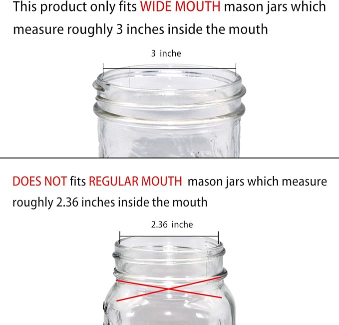 SheeChung 2 Pack Mason Jar Toothbrush Holder Lids, Wide Mouth ONLY, Bronze | Rustproof 304 Stainless Steel, for Ball Mason Jar or Any Pint, Western Rustic Farmhouse Decor, Bathroom Accessories Set