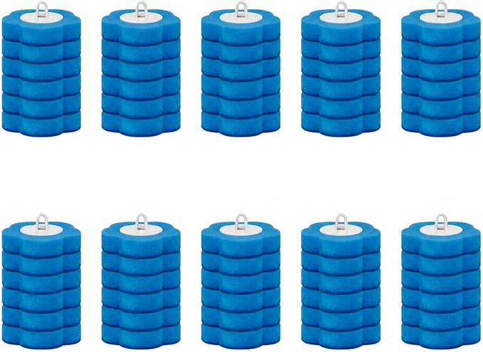 60-Pack Disposable Toilet Brush Refill Pads, Disposable Toilet Bowl Wand Refills, Toilet Cleaning Refills, Toilet Scrubber Refills, Brush Head Replacement for Toilet, Urinal, Bathtub & Wash Basin