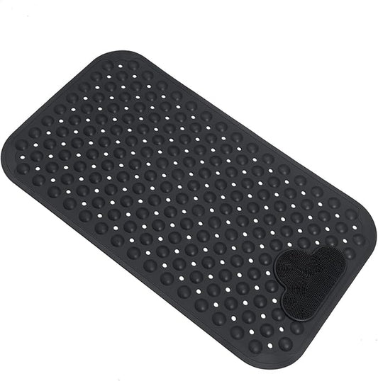 Bathtub Mat Non Slip Shower Mat Bath Mat for Tub 28" X 16" Black | Bath Tub Mat Non Slip, Machine Washable, Foot Massage, Non Slip Bath Mat, Shower Mat for Inside Shower, Bathroom Mat