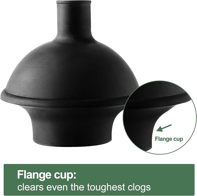 Eyliden Toilet Plunger and Brush Set, 2-in-1 Compact Holder, Black | Unclogs Toilets, Deep Cleans Bowls, Nylon Bristles, Rubber Cup, Durable Plastic Caddy, Space-Saver, Bathroom Cleaning Tools