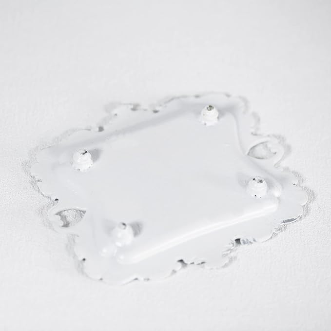 Funly mee Antique Trinket Dish Vintage Jewelry Tray, Ring Holder (White, S)