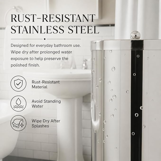 [2023 Upgraded Version] HUJI Rust Resistant Stainless Steel Toilet Paper Roll Canister Holder w/Removable Base for Bathroom Storage (1 Pack, Toilet Paper Canister)