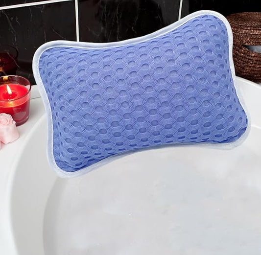 Bath Pillows for tub,Home Spa Pillows for Bathtub, Hot Tub,Head and Neck Support with 2 Strong Suction Cups,New Purple