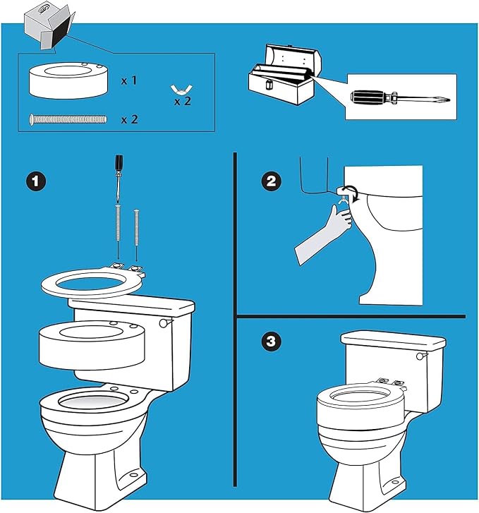 Carex Toilet Seat Riser, Round Raised Toilet Seat Adds 3.5 inches to Toilet Height, for Assistance Bending or Sitting, 300 Pound Weight Capacity Toilet Riser