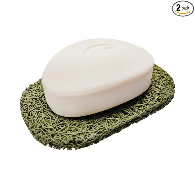 Biosmart Compostable Soap Saver: 2 Count, Soap Lifter for Kitchen and Bathroom, Self Draining Pad, Soap Saving Compostable Drain Pad for Kitchen, Bathroom, and More Color May Vary