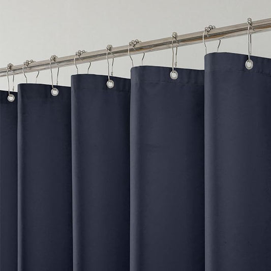 1 Pack Water-Repellent Fabric Shower Curtain Liner, 72x66 Blue | 100% polyester, 3 Magnets, Rustproof Grommets & Weighted Hem, quick-dry, machine washable, hotel quality for bathroom