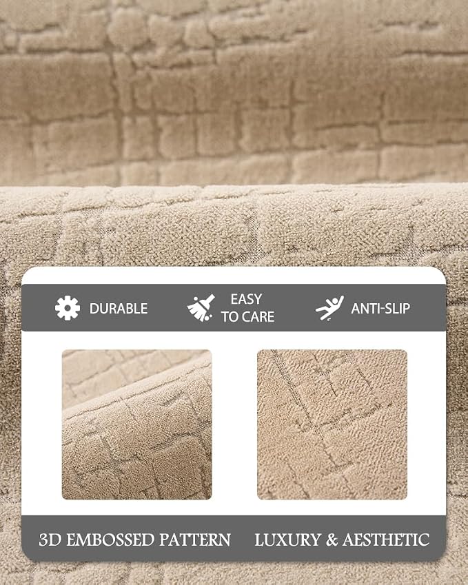 AMOAMI-Bath Mat-Absorbent Quick Dry Bathroom Floor Mats-Washable Rubber Backing Bath Mats for Bathroom Rugs Fit Under Door-Bath Rug for in Front of Sink Bathtub Shower Room, Camel 17''x24''