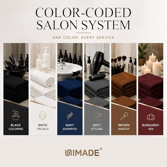 Salon Towels 48 Pack, Microfiber Barber Towels Bulk | (16x29 inches) Hair-Drying Cloth Super Soft Hand Cloth for Gym, Bath, Spa and Home Beauty Care(Not Bleach Proof) - Multicolor