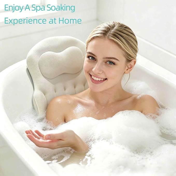 Full Body Bath Pillow Cushion for Tub 51"*15" Luxury Tub Mat | Luxury Bathtub Pillow, Bubble Bath Mat for Tub Spa 51"*15"