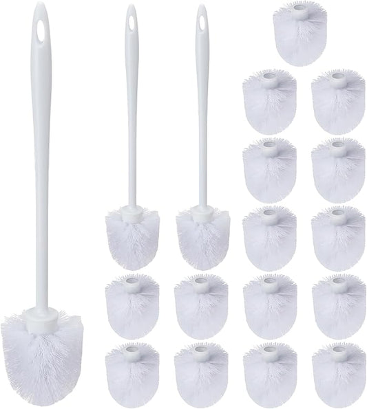 Tioncy 21 Pcs 14.2 Inch Toilet Brush Commercial Heavy Duty Toilet Bowl Cleaning Scrub Long Scrubber for Bathroom Cleaning Supplies