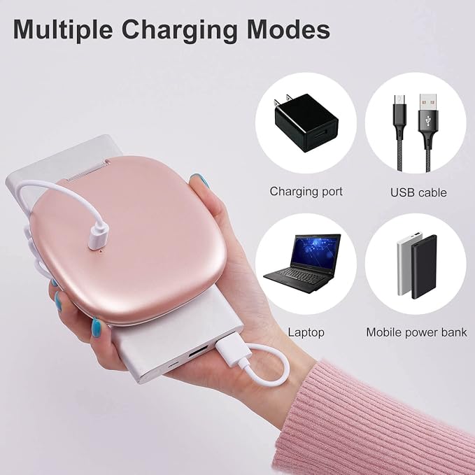 Mocado Compact LED Magnifying Travel Makeup-Mirror - 4 inches 1X/10X Magnification Small Hand Pocket Dimmable Double Sided USB Rechargeable Touch Screen, Portable Tabletop Cosmetic (Rose Gold) | Double Sides Lighted,3 Colors Lighting,0-100% Brightness,...