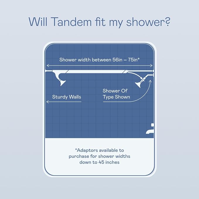 BOONA Tandem Shower as seen on Shark Tank | Dual Shower Head for Couples | Retro Miami, One Showerhead