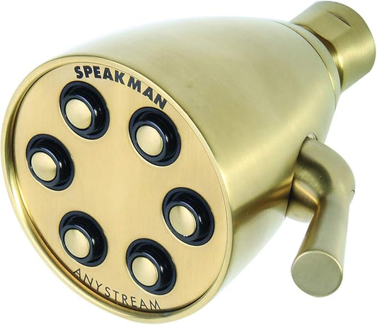 Speakman, Satin S-2252-AB-E2 Signature Brass Icon Anystream Adjustable Shower Head, 2.0 GPM
