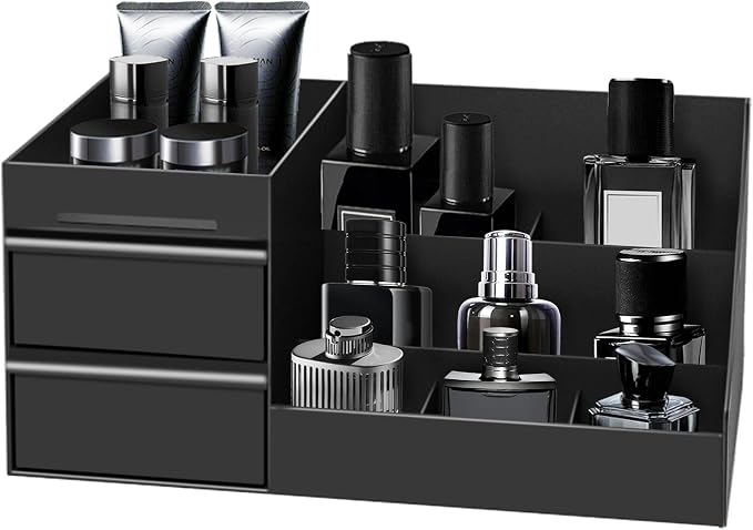 Mens Organizer,Cologne Organizer for Men,Perfumes Organizers | Cologne Stand,Perfume Stand,Organizador de Perfume,Bathroom Countertop Storage Shelf for Bathroom Counter,Easter Gift for Men
