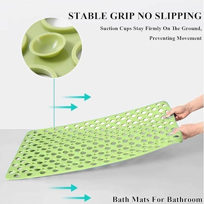 Casa and Beyond Shower Mat, Secure Shower Mats Easy to Clean, Showers Mat with Suction Cup, Washable Non-Slip Bathtub Mats for Inside Showers (Pink,27.6 * 27.6 in)