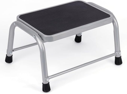 Valeo Step Stool,Step Stools for Adults with Non-Slip Rubber Feet, 600 Lbs Capacity, Metal Step Stool for Kitchen, Bathroom, RV, Camping, Office, Bed Steps for High Beds