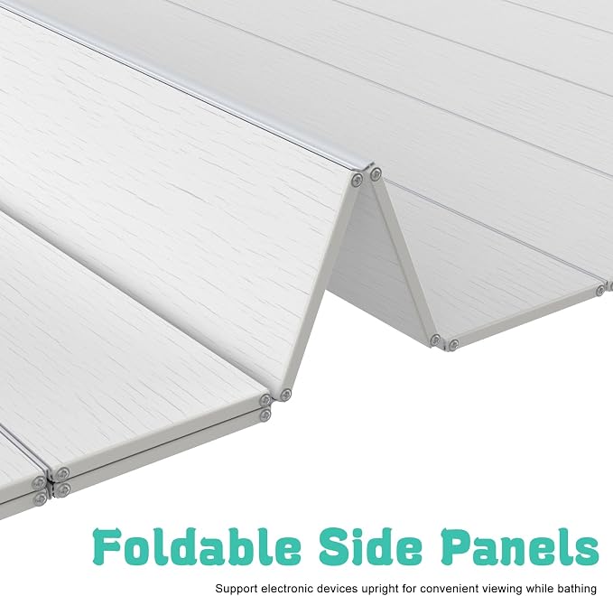 Bathtub Tray - 59x27.5x0.3in Foldable Anti-dust Bathtub Cover Bath Insulation Cover, PVC Shutter Bath Lid Fit Most Tubs, Can Store Wine Glass, Books, Tablets, Cellphones