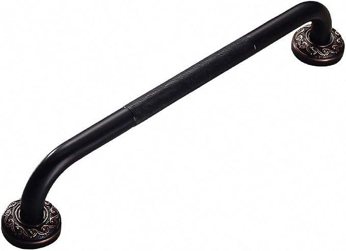 20-Inch Grab Bar Featuring Anti-Slip Handrail, Solid Brass, Oil Rubbed Bronze, Heavy-Duty Construction Armrest, Bathroom Bathtube Shower Safety Rail