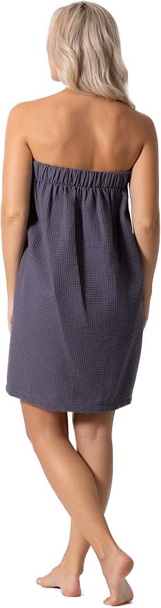 Women’s Waffle Spa Body Wrap with Adjustable Closure
