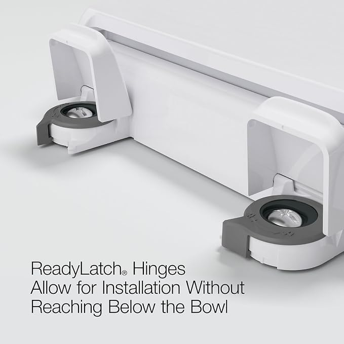 KOHLER K-27332-0 Glissade ReadyLatch Quiet Close Round Toilet Seat, White, Grip-Tight Hardware, Quiet Close Lid Prevents Slamming (Pack of 2)