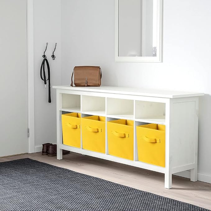 ShellKingdom Storage Bins, Foldable Fabric Storage Cubes And Cloth Storage | Storage Organizer For Closet And Toys, 10.5x10.5x11 INCH, 2 Pack (Yellow)