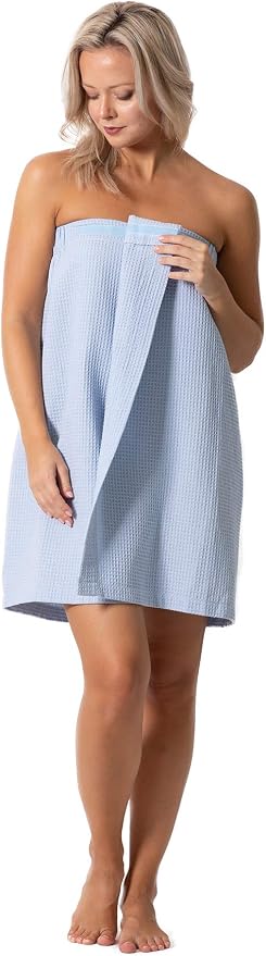 Women’s Waffle Spa Body Wrap with Adjustable Closure