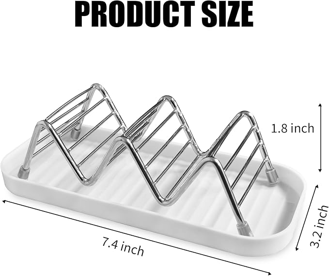 Soap Dish Holder Stainless Steel Self Draining with Tray, Shampoo Bar Holder for Shower, Rustproof Bathroom Soap Dish Organizer for Shampoo Bars, Conditioner Bars, Kitchen Sink Countertop